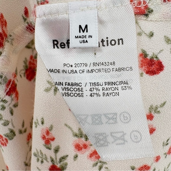 Reformation Women's Sloane Floral Midi Slip Dress | Sz Medium | Tosca Cream - Picture 14 of 16